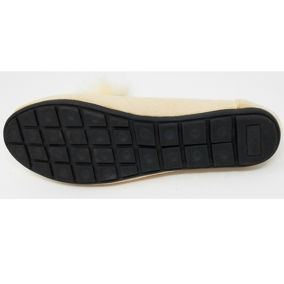 Feather Embellished Buckle Flats, BF-2633, Beige, Size 8.5 - Picture 4 of 5